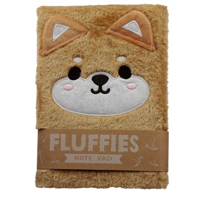 Adoramals Shiba Inu Dog Plush Fluffies Cuaderno forrado A5