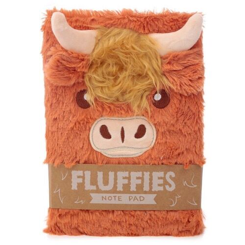 Highland Coo Cow Plush Fluffies A5 Lined Notebook