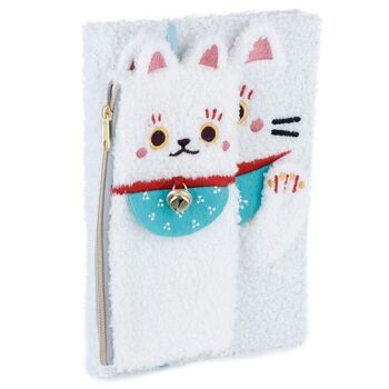 Maneki Neko Lucky Cat Fleece A5 Bloc-notes et trousse à crayons 2