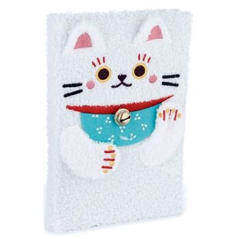 Maneki Neko Lucky Cat Fleece A5 Bloc-notes et trousse à crayons 3