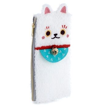 Maneki Neko Lucky Cat Fleece A5 Bloc-notes et trousse à crayons 4