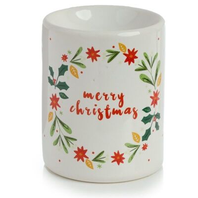 Frohe Weihnachten Kranz bedruckter Keramik-Ölbrenner