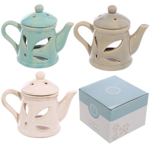 Ceramic Teapot Oil Burner with Lid