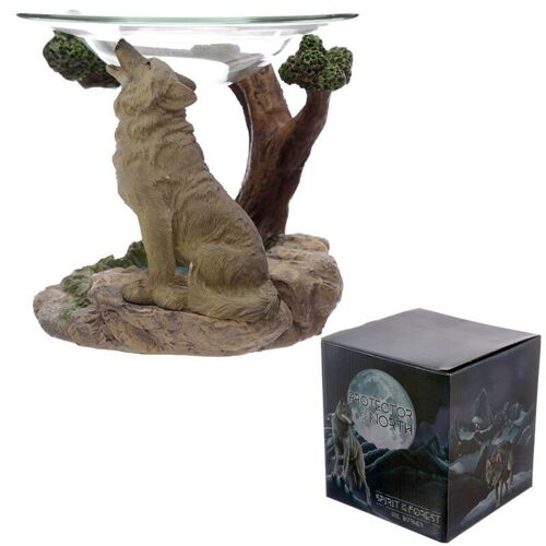 Protector of the North Wolf Oil Burner with Glass Dish