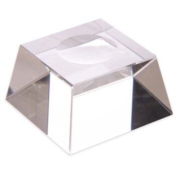 Boule de cristal avec support en verre et boîte cadeau 10 cm 3