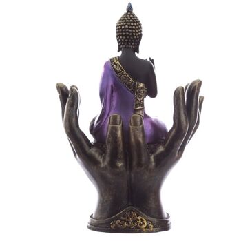 Bouddha thaï violet et noir dans les mains 3