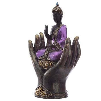 Bouddha thaï violet et noir dans les mains 4