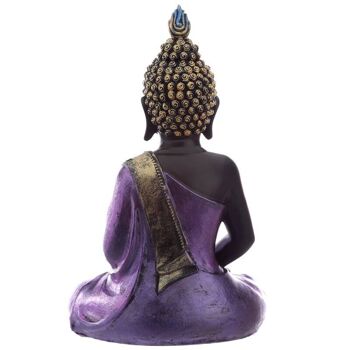 Contemplation du bouddha thaïlandais violet et noir 3