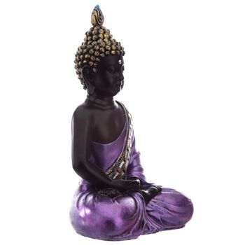 Contemplation du bouddha thaïlandais violet et noir 8