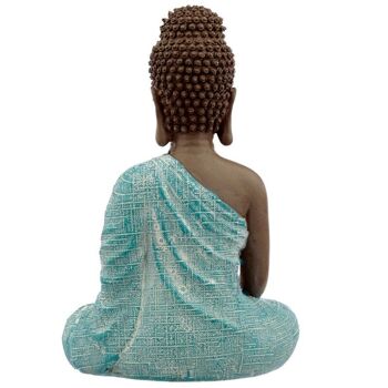 Bouddha Thaï, Marron, Blanc et Turquoise - Paix 3