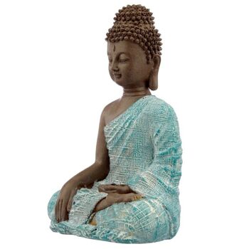 Bouddha Thaï, Marron, Blanc et Turquoise - Paix 4