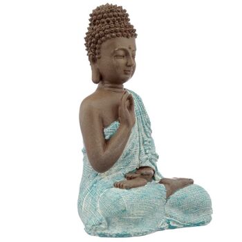Bouddha Thaï, Marron, Blanc et Turquoise - Méditation 2