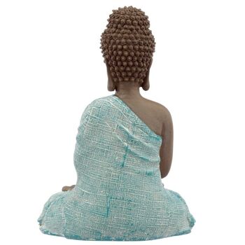 Bouddha Thaï, Marron, Blanc et Turquoise - Méditation 3