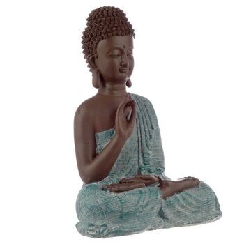 Bouddha Thaï Marron, Blanc et Turquoise - Lumières 4