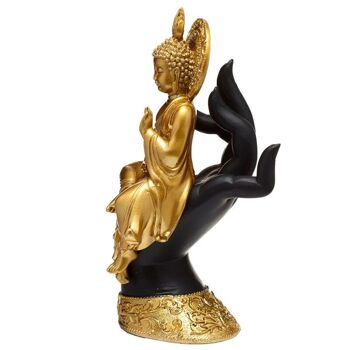 Bouddha thaïlandais d'or se reposant dans une main 2