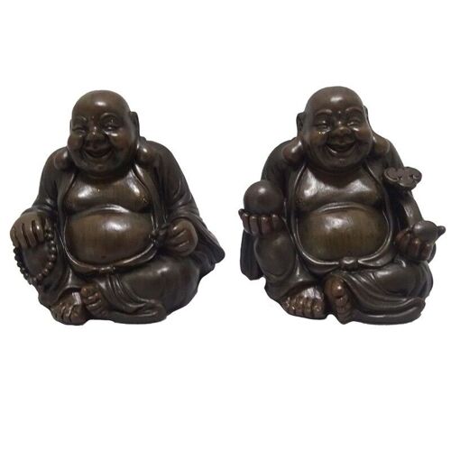 Peace of the East Wood Effect Mini Chinese Laughing Buddha