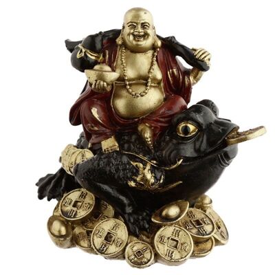 Buda en el sapo de la riqueza