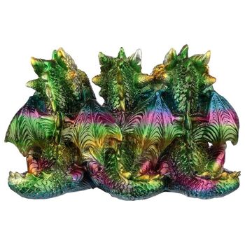 Rainbow Dragon Metallic Hear No See No Speak No Evil 7