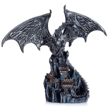 Dark Legends Wings of Magic Silver Castle Guardian Dragon 5