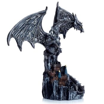 Dark Legends Wings of Magic Silver Castle Guardian Dragon 9