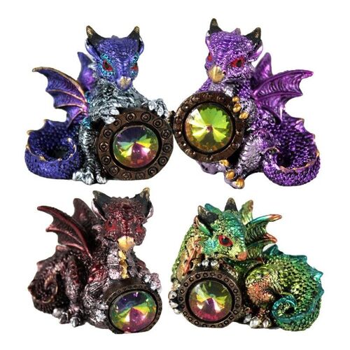 Elements Gemstone Shield Dragon