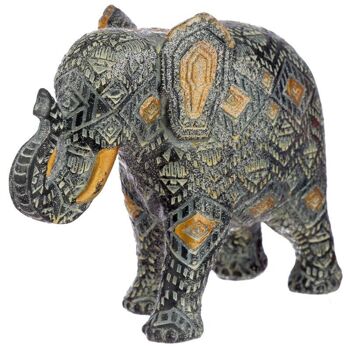 Figurine Éléphant Thaï Géométrique Moyenne 2