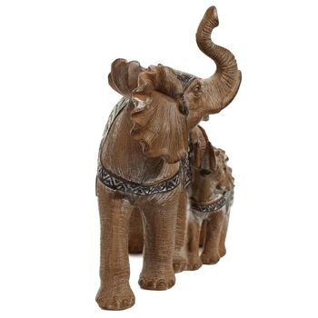 Figurine Éléphant Effet Bois 6