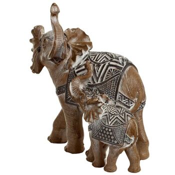 Figurine Éléphant Effet Bois 8