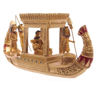 Barca a baldacchino egiziana dorata