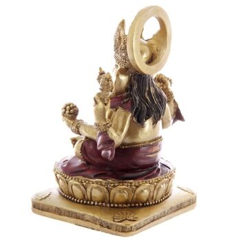 Statuette Ganesh Or et Rouge 14cm 2