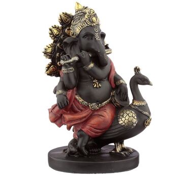 Figurine Ganesh avec Pipe et Paon 4