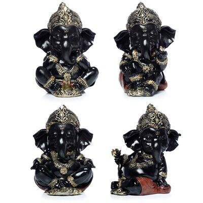 Ganesh in Schwarz und Gold