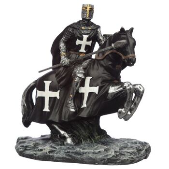 Petite figurine de chevalier noir à cheval 2