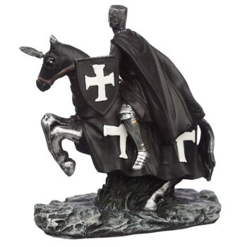 Petite figurine de chevalier noir à cheval 8