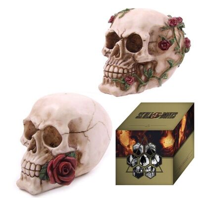 Calavera con rosas