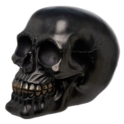 Metallische schwarze Totenkopf-Dekoration