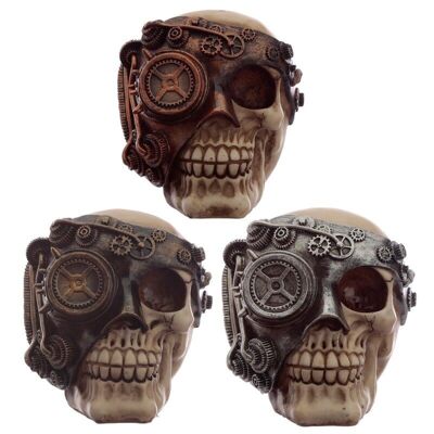 Adorno de cabeza de calavera Steampunk