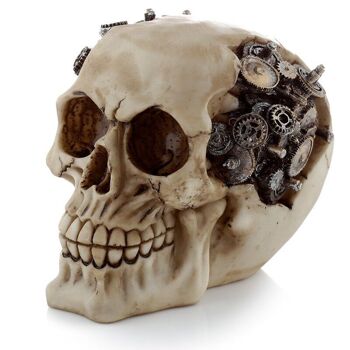 Crâne de style steampunk avec rouages et engrenages 1