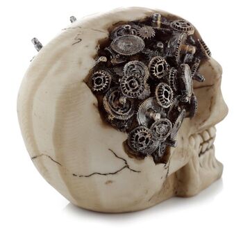 Crâne de style steampunk avec rouages et engrenages 4