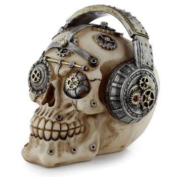 Crâne de style steampunk avec casque 5