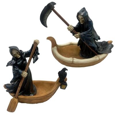 The Reaper Ferryman of Death in Small Boat Ornament