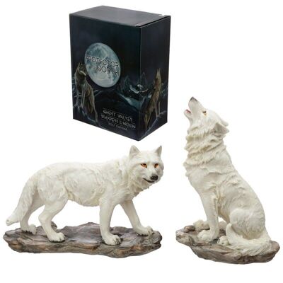 Protecteur du North Ghost Walker White Wolf Figurine