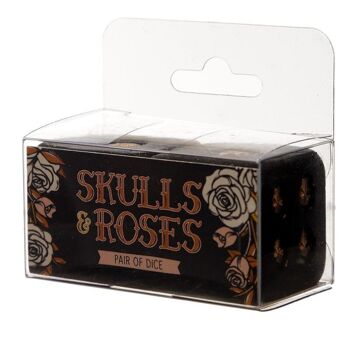 Set de 2 dés Skulls and Roses Skulls Noir et Or 4