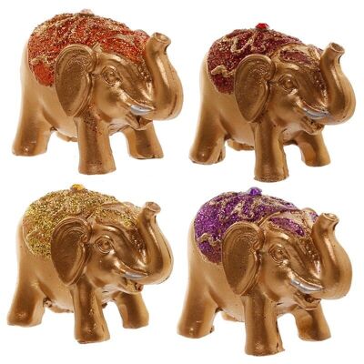 Mini Elefante Fortunato Glitter Metallico da Collezione