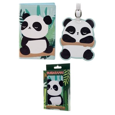 Pandarama Reisepasshalter und Gepäckanhänger-Set