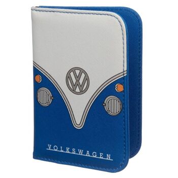 Porte-passeport et étiquette de bagage VW T1 Camper Bus Bleu 2