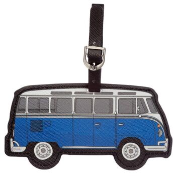 Porte-passeport et étiquette de bagage VW T1 Camper Bus Bleu 8