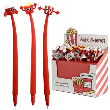 Fast Food Friends Popcorn, chips et café Stylo à pointe fine 6