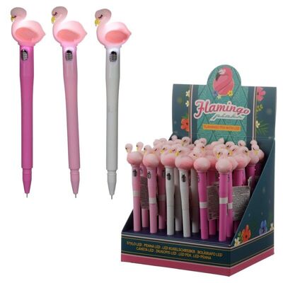 Penna a punta fine Flamingo LED