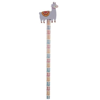 Oh My Llama Crayon avec Gomme Topper 3